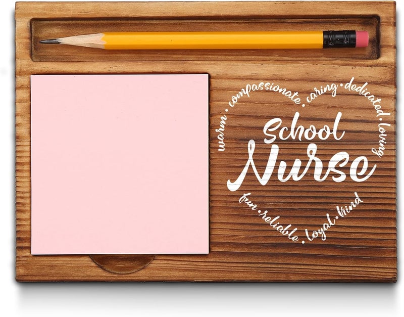 akeke School Nurse Gifts, Appreciation Thank You Gifts for School Nurse Office Desk Decor Self-Stick Note Pad Holders GSH7 - Image 1